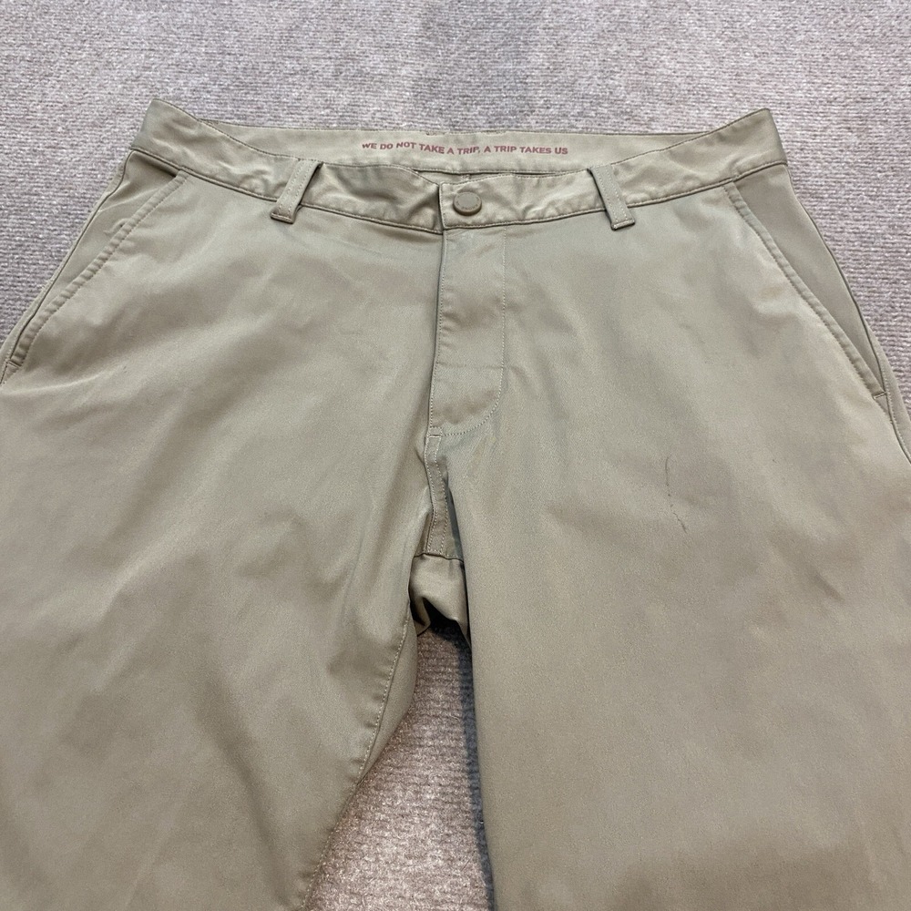 Rhone Pants Mens 32x28 Commuter Slim Brown Comfort Performance Pockets Casual - Picture 2 of 15